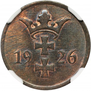 Wolne Miasto Gdańsk, 2 fenigi 1926 - NGC MS63 BN