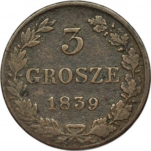 3 grosze Warszawa 1839 MW