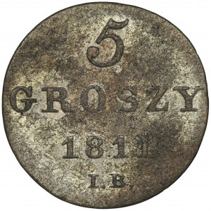 Księstwo Warszawskie, 5 Groszy Warszawa 1811 IB