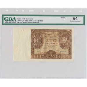 100 złotych 1934 - Ser.C.Y. - GDA 64
