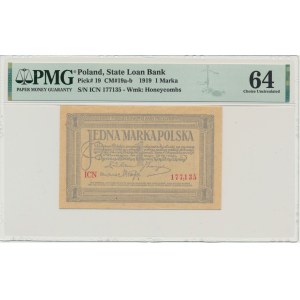 1 marka 1919 - ICN - PMG 64