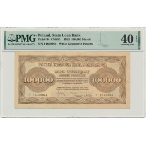 100.000 marek 1923 - F - PMG 40 EPQ