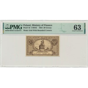 20 groszy 1924 - PMG 63