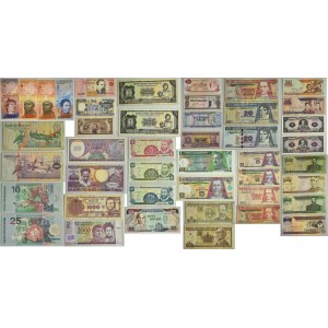 Zestaw banknotów amerykańskich, afrykańskich i azjatyckich (ok. 470 szt.) - DUŻY