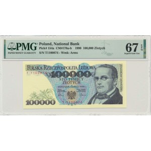 100.000 złotych 1990 - T - PMG 67 EPQ