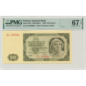 50 złotych 1948 - EL - PMG 67 EPQ
