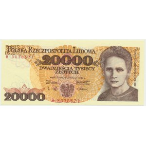 20.000 złotych 1989 - B - rzadsza