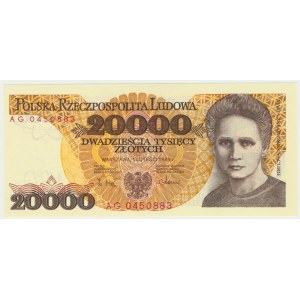20.000 złotych 1989 - AG -