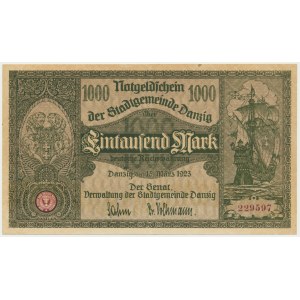 Danzig. 1.000 mark 1923
