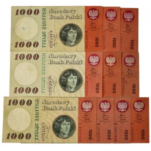 Zestaw, 1.000 złotych 1965 (10 szt.)