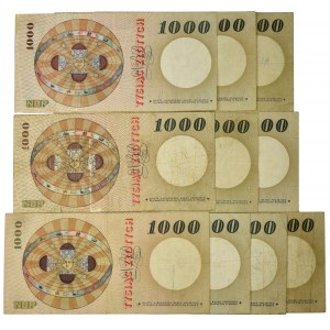 Zestaw, 1.000 złotych 1965 (10 szt.)