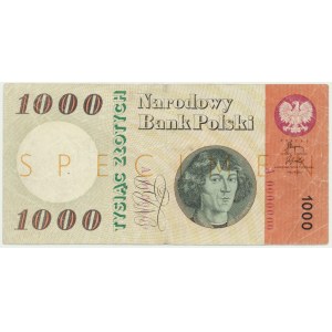 1.000 złotych 1965 - SPECIMEN - A 0000000 -