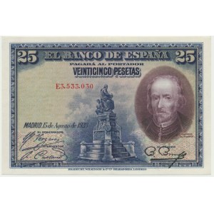 Hiszpania, 25 peset 1928