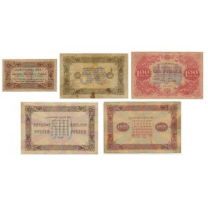 Rosja, zestaw 1 - 1.000 rubli 1923 (5 szt.)