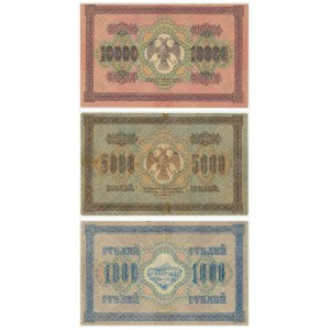 Russia, set of 1.000-10.000 rubles 1917-18 (3 pcs.)