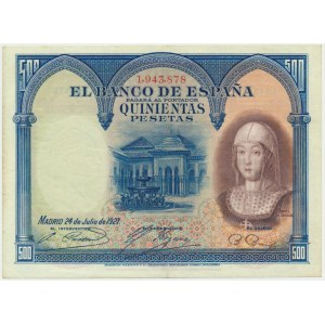 Hiszpania, 500 peset 1927