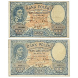 Zestaw, 100 złotych 1919 (2 szt.)