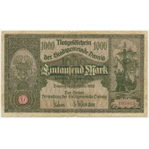 Danzig, 1.000 mark 1923