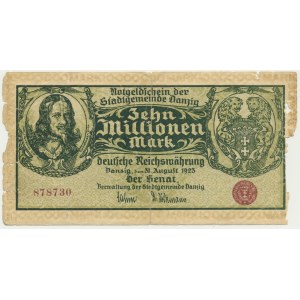 Danzig, 10 milion mark 1923 - without designation of the series -