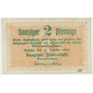 Danzig, 2 pfennig 1923 October -