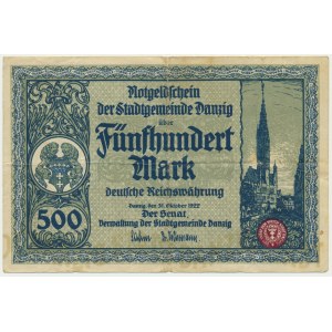 Danzig, 500 mark 1922