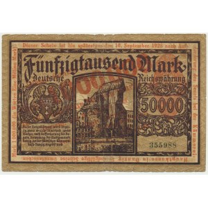 Danzig, 1 milion mark 1923 - red overprint -