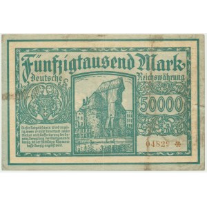 Danzig, 50.000 mark 1923 - no. 5 digit series with ❊ -