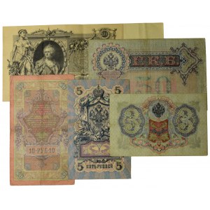 Russia, set of 3-100 rubles 1889-1910 (5 pcs.) with Konshin signature