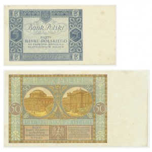 Zestaw 5-50 złotych 1929-30 (2 szt.)