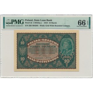 10 marek 1919 - II Serja BJ - PMG 66 EPQ