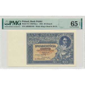 20 złotych 1931 - AB - PMG 65 EPQ
