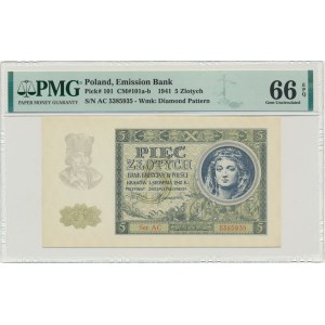 5 złotych 1941 - AC - PMG 66 EPQ