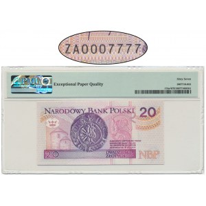 20 złotych 1994 - ZA 0007777 - PMG 67 EPQ - seria zastępcza