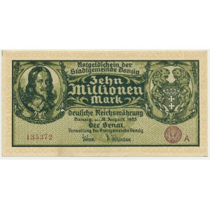 Danzig, 10 milion mark 1923 - A -