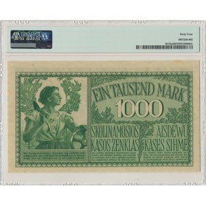 Kowno, 1.000 mark 1918 - A - 6 digit serial - PMG 64