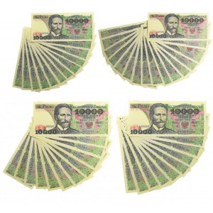 Zestaw serii, 10.000 złotych 1988 (50 szt.)