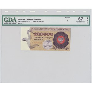 200.000 złotych 1989 - A - GDA 67 EPQ