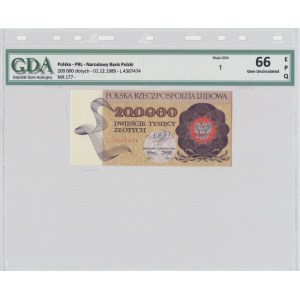200.000 złotych 1989 - L - GDA 66 EPQ
