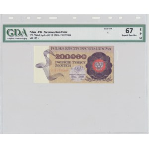 200.000 złotych 1989 - F - GDA 67 EPQ
