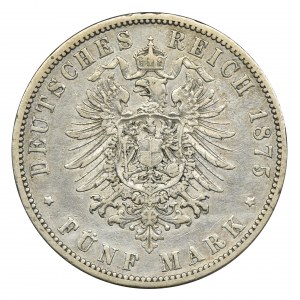 Niemcy, Królestwo Prus, Wilhelm I, 5 Marek Hanower 1875 B