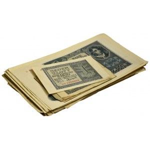 Zestaw banknotów okupacyjnych 1940-1941 (31 szt.)