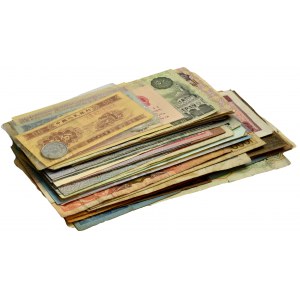 Zestaw, mix banknotów zagranicznych (66 szt.)