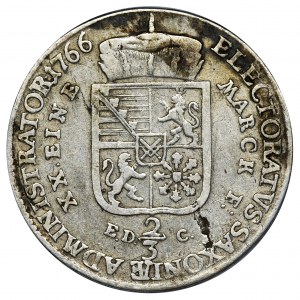 Ksawery, 2/3 Talara (gulden) Drezno 1766 EDC