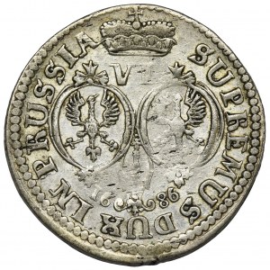 Germany, Brandenburg-Prussia, Frederic Wilhelm, 6 groschen Konigsberg 1686 BA