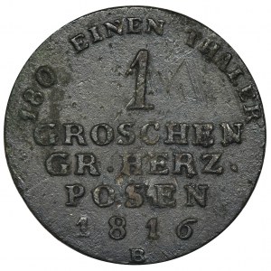 Wielkie Księstwo Poznańskie, Fryderyk Wilhelm III, 1 Grosz Wrocław 1816 B