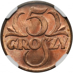 5 groszy 1937 - NGC MS64 RB