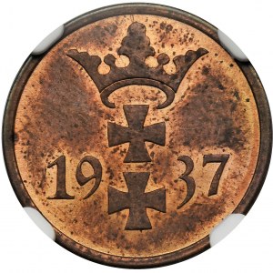 Wolne Miasto Gdańsk, 1 fenig 1937 - NGC MS62 RB