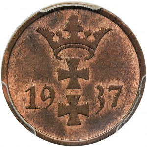 Wolne Miasto Gdańsk, 1 fenig 1937 - PCGS MS63 RB