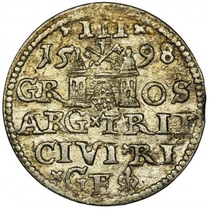 Sigismund III Vasa, 3 Groschen Riga 1598