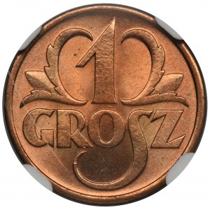 1 grosz 1938 - NGC MS66 RD